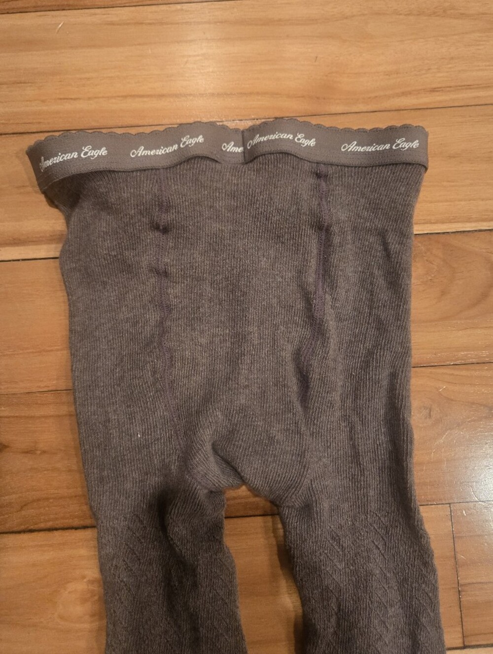 Soft Brown Ribbed Tights - Picture 4 of 4